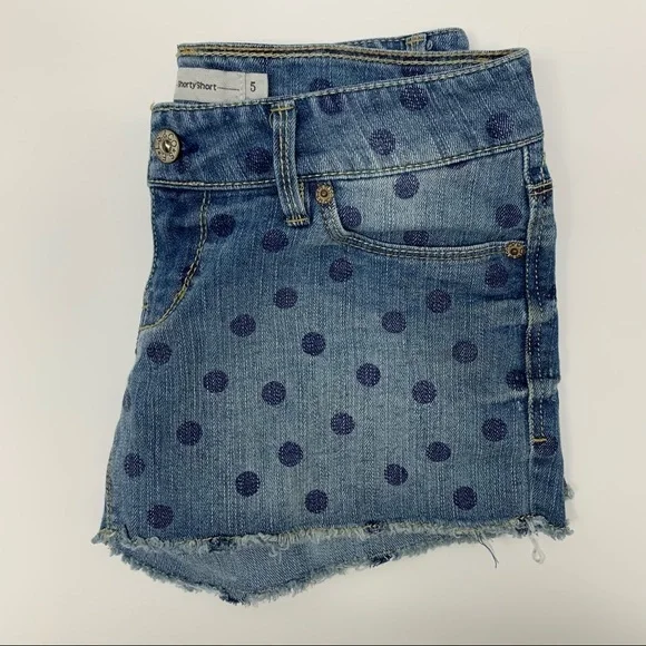 Levi’s Shorty Short Polka‎ Dot Denim Jean Shorts - Picture 8 of 8